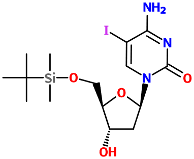 (image for) MC080670 5'-O-tert-Butylmethylsilyl-5-iodo-2'-deoxycytidine
